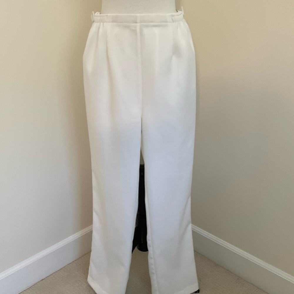 Draper’s & Damon’s White Wide Leg Elastic Waist Pants